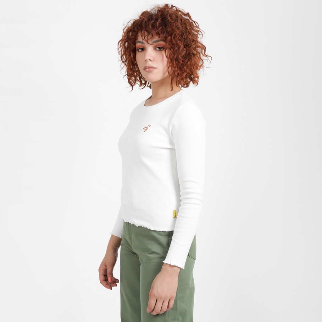 T shirt cotelé femme online